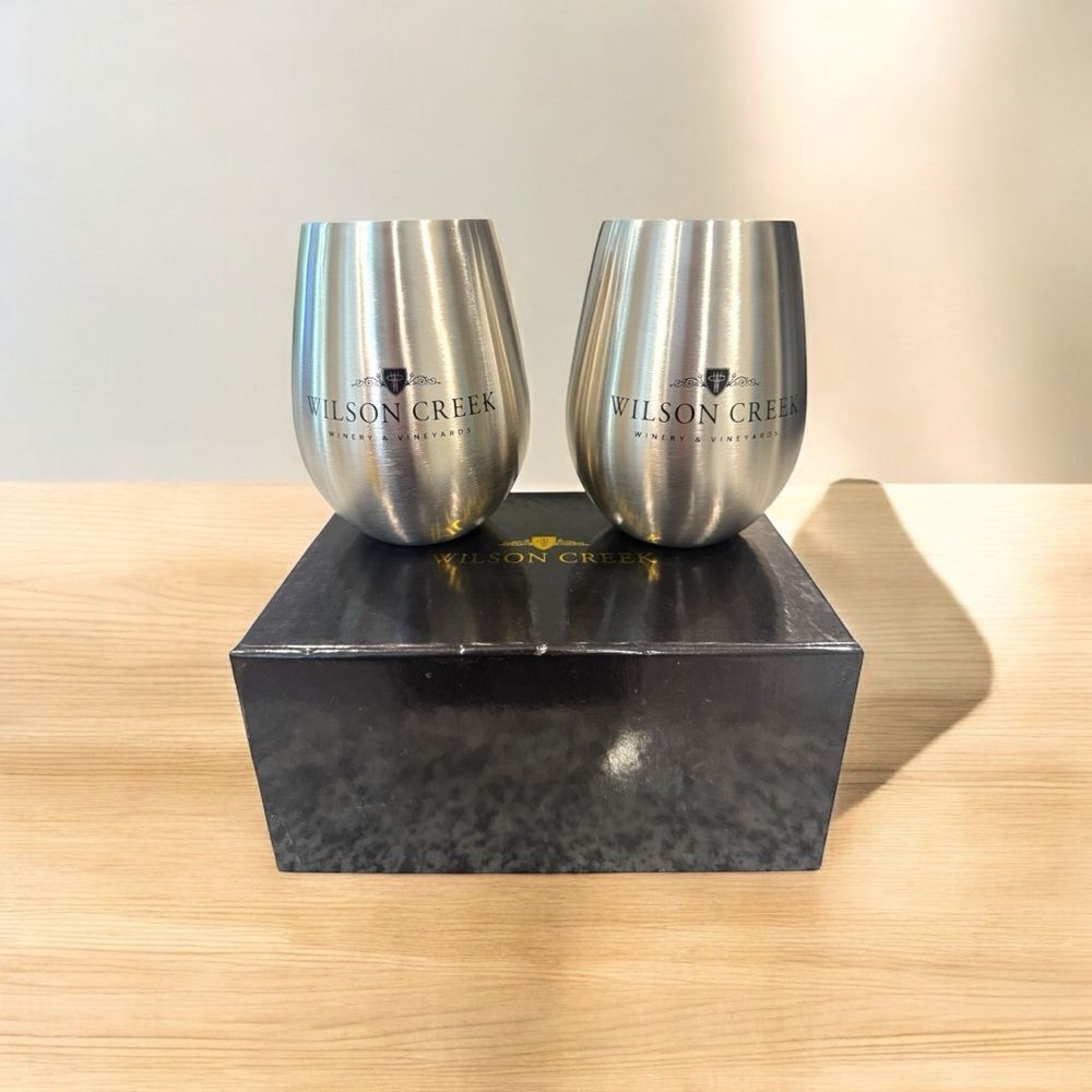 Wilson Creek 18 oz Stainless Steel Wine Tubbler Set of 2. Brand New.